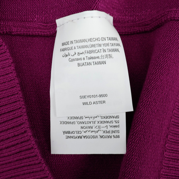 Bebe Sweater Womens XL Pink Sequins Stretch Knit Tunic V-neck Open Back New - Picture 16 of 16